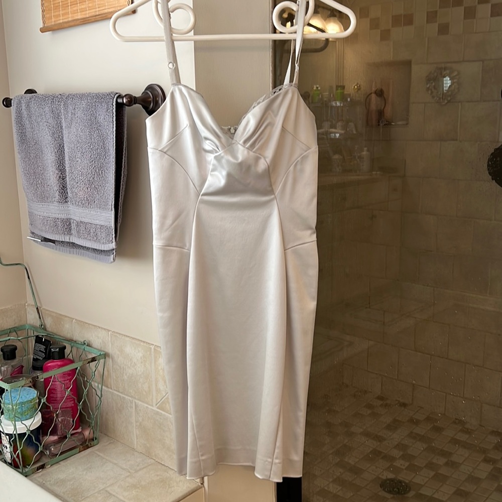 Dolce and Gabbana slip dress in silver